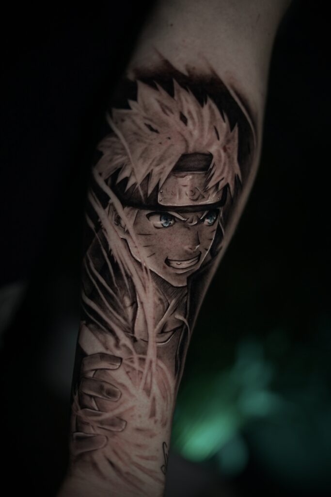 Tatuaje realista de Naruto